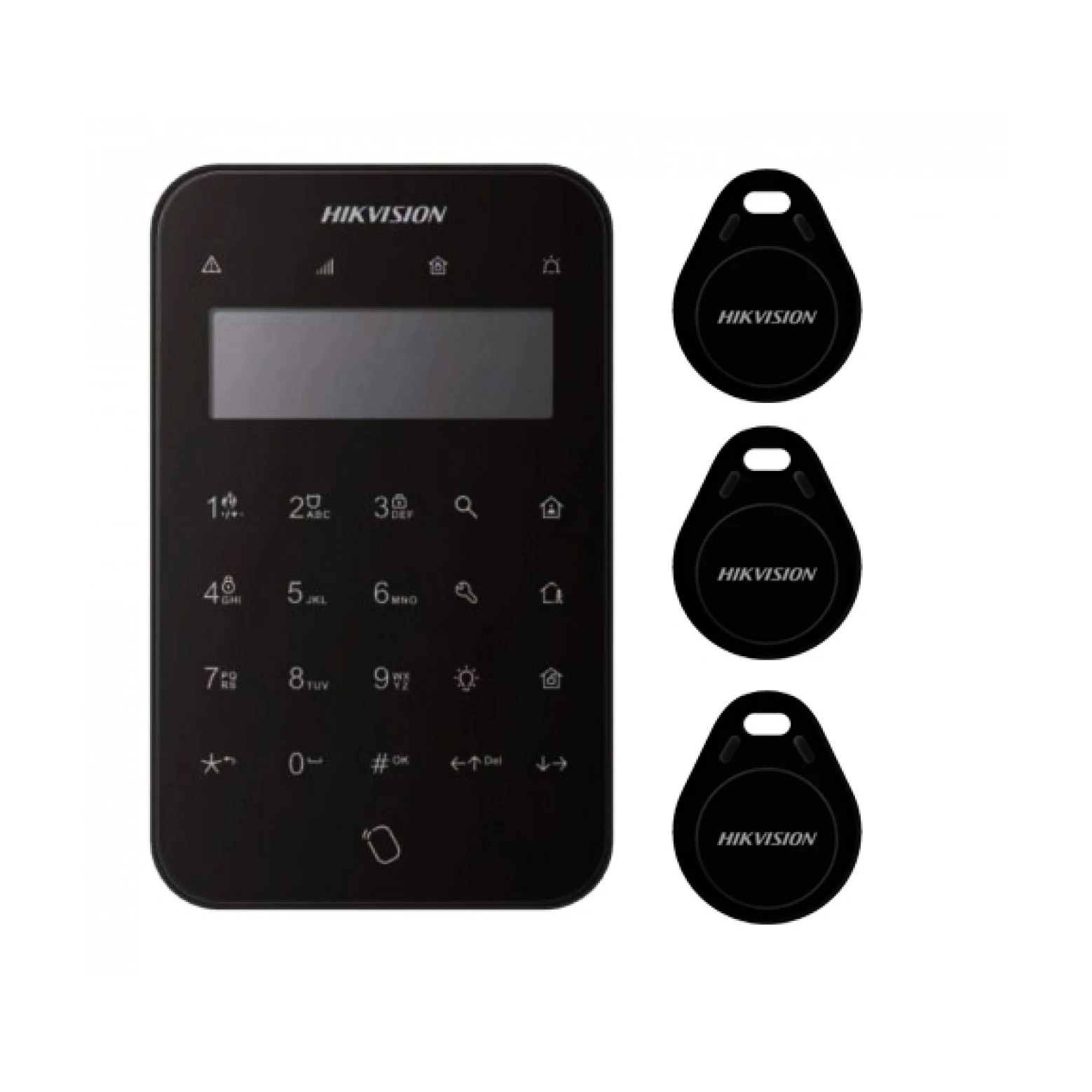 Hikvision DS-PK1-LT-WE Draadloze LCD Toetsenpaneel Met Tagfunctie Zwart
